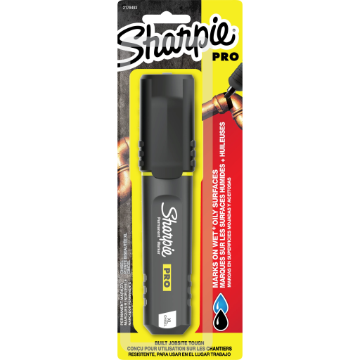 Marqueur permanent Sharpie PRO XL — pointe biseautée, noir, 1 unité