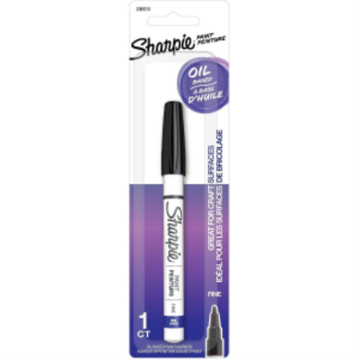 Marqueur à peinture Sharpie — pointe fine, noir, 1 unité