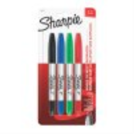 Marqueurs permanents Sharpie à double pointe — pointe fine et pointe ultra fine, couleurs assorties, paquet de 4