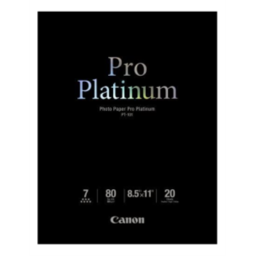 Papier photo Canon — pt 101 8 5 x 11 papier photo pro platinum 20 feuilles pkg