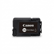 Canon PGI-35 Black original ink tank on a pure white background. The high-resolution product shot shows all Canon labels and PGI-35 markers.