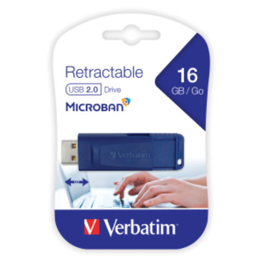 Verbatim 16GB USB Blue Retract