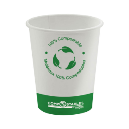 Gobelets compostables chaud/froid — 10 oz, paquet de 50