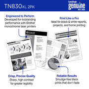 Brother TN-830XL2PK Cartouche de toner 2 pièce(s) Original Noir — image 4
