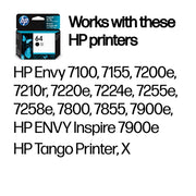 HP Cartouche d’encre originale 64 – noir — image 3