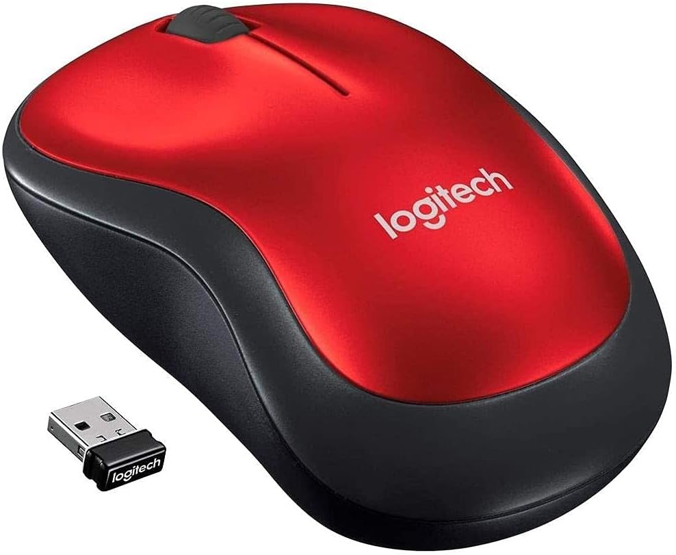 SOURIS CONFORT ET SANS FIL M185 ROUGE