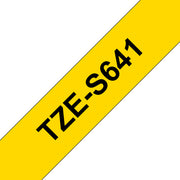 Brother TZE-S641 ruban d'étiquette Noir sur jaune TZ — image 1