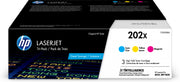 HP Paquet de 3 cartouches de toner LaserJet originales 202X à haut rendement – cyan, magenta et jaune — image 1