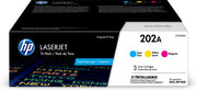 HP Paquet de 3 cartouches de toner LaserJet originales 202A – cyan, magenta et jaune — image 2