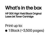 HP Cartouche de toner 30X LaserJet noir grande capacité originale — image 3