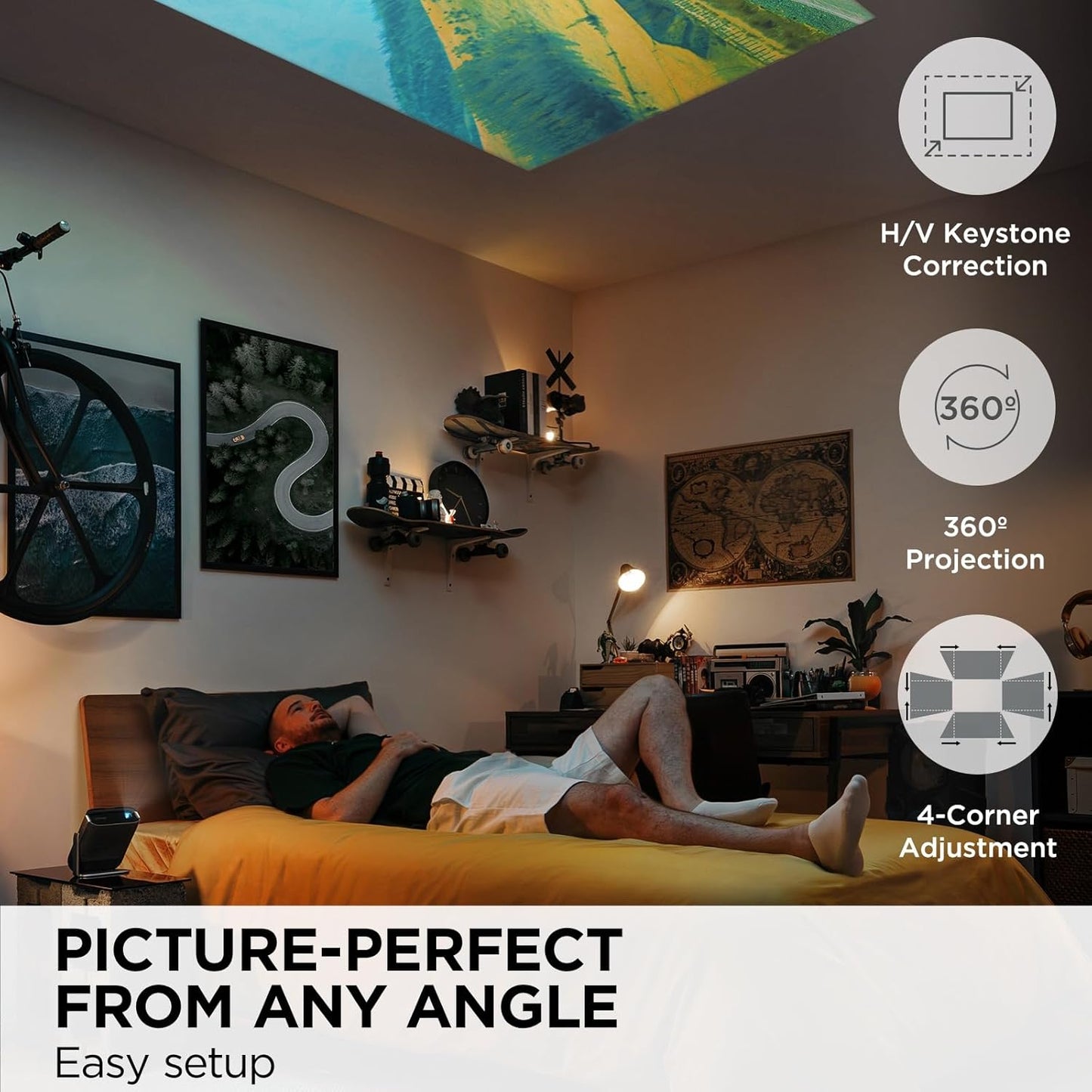 PROJECTEUR PORTABLE LED VIEWSONIC M1X AVEC HAUT-PARLEURS HARMAN KARDON