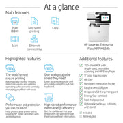 HP Imprimante multifonction LaserJet Enterprise Flow M634h – monochrome – Ethernet – copieur et scanner — image 5
