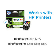 HP Paquet de 3 cartouches d’encre originales 935 – cyan, magenta et jaune — image 3