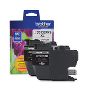 Brother LC-30132PKS cartouche d'encre 2 pièce(s) Original Rendement élevé (XL) Noir — image 2