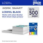 Brother LC501XLBKS cartouche d'encre 1 pièce(s) Original Rendement élevé (XL) Noir — image 3