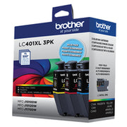 Brother LC401XL3PKS cartouche d'encre 1 pièce(s) Original Rendement élevé (XL) Cyan, Magenta, Jaune — image 6