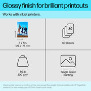 HP Papier photo Premium Plus – glacé – 80 lb – 5 × 7 po (127 × 178 mm) – 60 feuilles — image 8