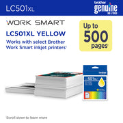 Brother LC501XLYS cartouche d'encre 1 pièce(s) Original Rendement élevé (XL) Jaune — image 3