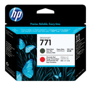 HP 771 tête d'impression DesignJet noir mat/rouge chromatique — image 2