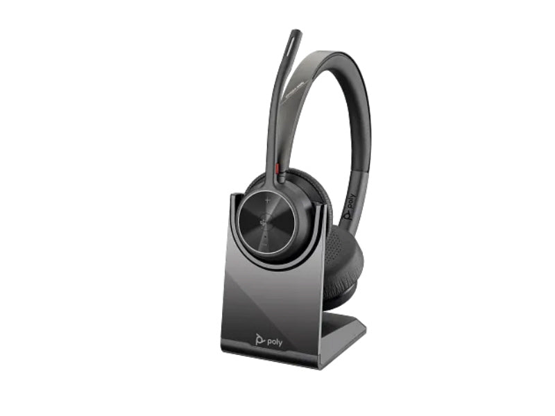 CASQUE HP POLY VOYAGER 4320 CERTIFIÉ MICROSOFT TEAMS +ADAPTATEUR BT700 +SUPPORT DE CHARGEMENT