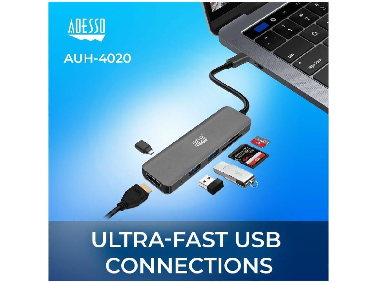 STATION D'ACCUEIL MULTIPORT USB-C 6 EN 1