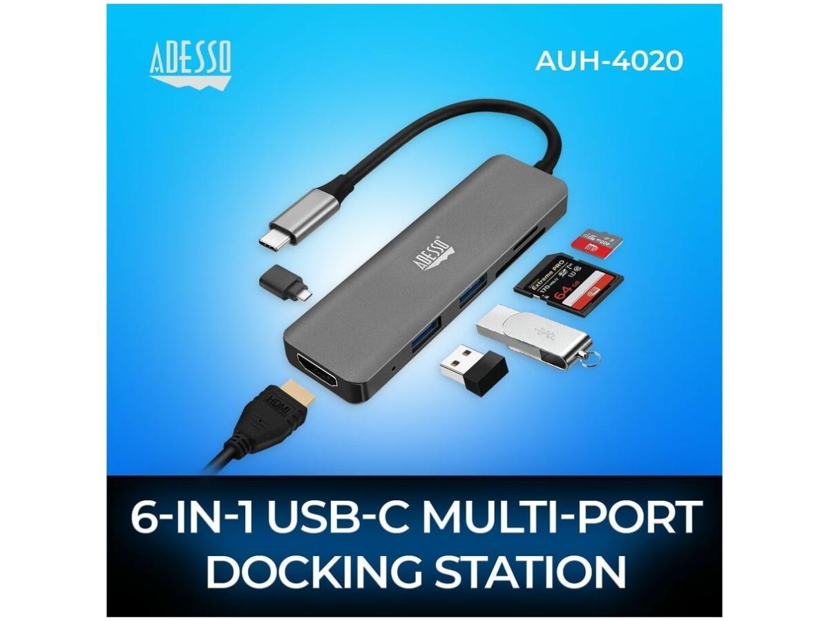 STATION D'ACCUEIL MULTIPORT USB-C 6 EN 1