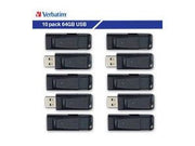 Clé USB Verbatim Store’n’Go — 64 Go, Lot de 10