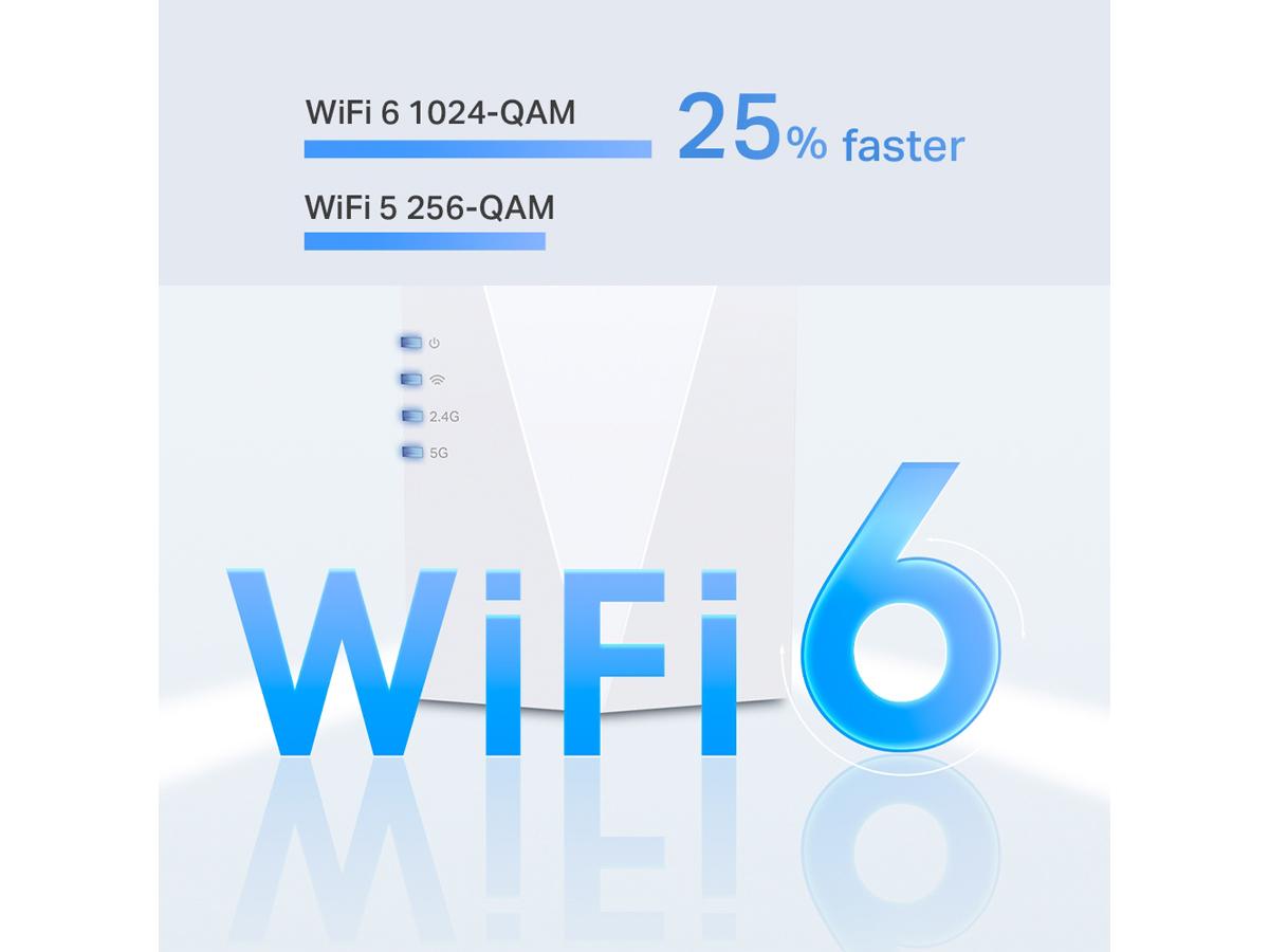TP-Link AX1800 EXTENSEUR DE PORTÉE Wi-Fi 6. 574 MBPS À 2