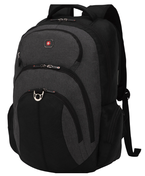 Sac à dos Swiss Gear Wenger — ordinateur portable 17,3 po, gris/noir