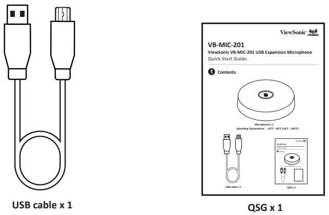 Microphone d'extension ViewSonic VB-MIC-201