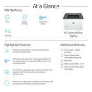 HP Imprimante LaserJet Pro 3001dw – monochrome – sans fil – recto verso — image 4