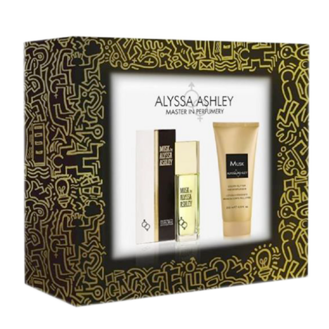 Musk Coffret Eau de toilette + Lotion pailletée Alyssa Ashley