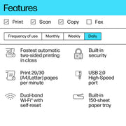HP LaserJet M234dw Sans fil Multifunction Noir et blanc Imprimante, Copieur, Scanner; Recto verso — image 6