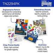 Brother TN-2294PK Cartouche de toner 1 pièce(s) Original Noir, Cyan, Magenta, Jaune — image 4