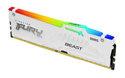 Kingston Technology FURY Beast 32 Go 5600 MT/s DDR5 CL40 DIMM (Kits de 2) White RGB XMP