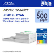 Brother LC501XLCS cartouche d'encre 1 pièce(s) Original Rendement élevé (XL) Cyan — image 3