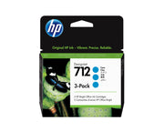 HP Pack de 3 cartouches d'encre DesignJet 712, cyan, 29 ml — image 1