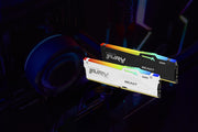 Kingston Technology FURY Beast 64 Go 5600 MT/s DDR5 CL40 DIMM (Kits de 4) White RGB XMP