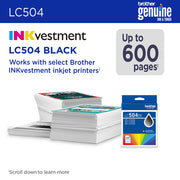 Brother LC504BKS cartouche d'encre 1 pièce(s) Original Rendement standard Noir — image 3