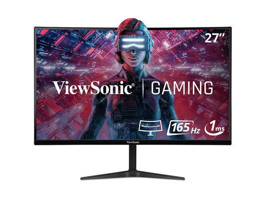 MONITEUR DE JEU COURBÉ VIEWSONIC 27PO 165HZ, RÉSOLUTION 1920X1080, TEMPS DE RÉPONSE DE 1MS.