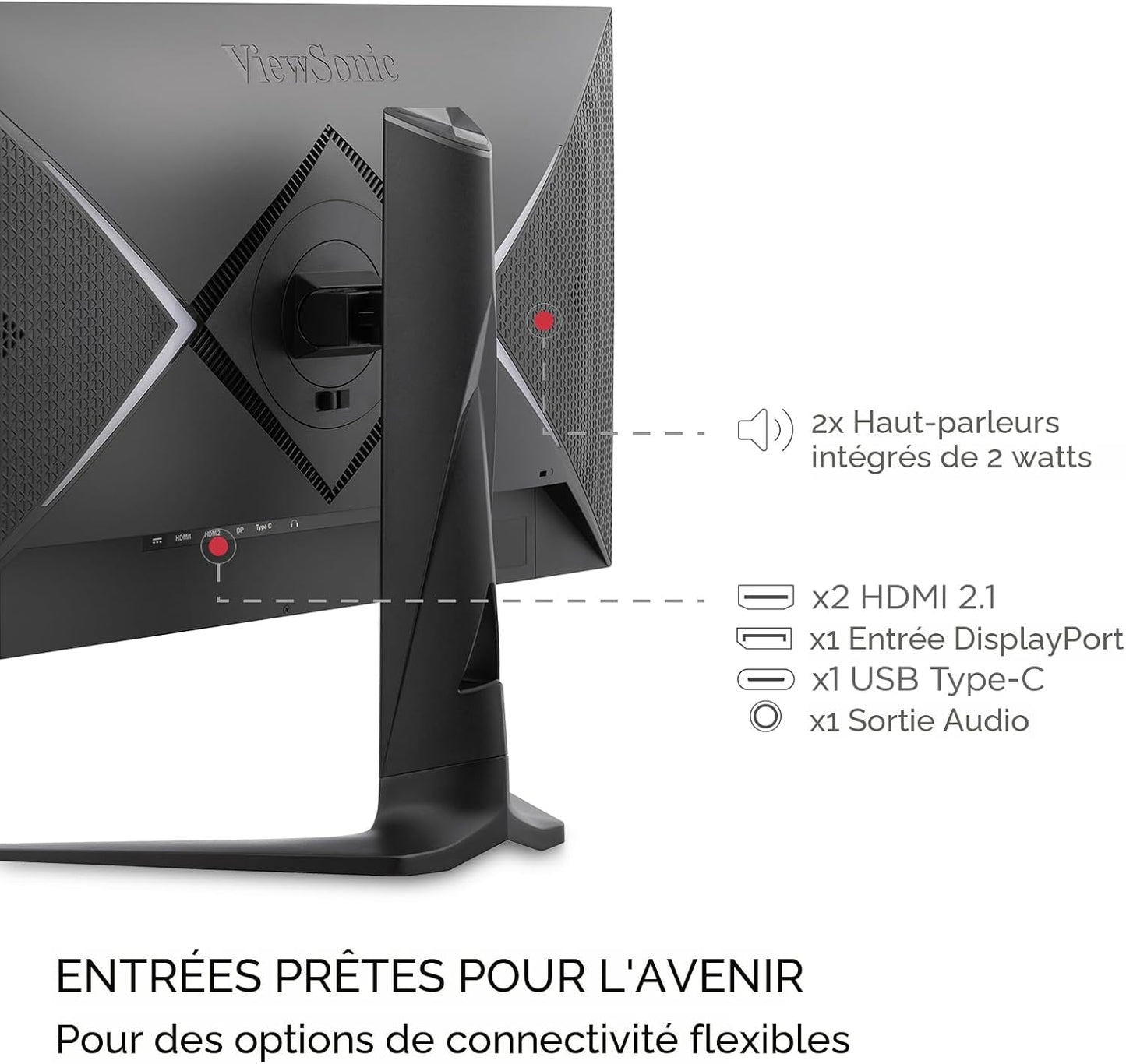 ViewSonic XG2736-2K Moniteur de jeu IPS 27" 1440p avec 240 Hz