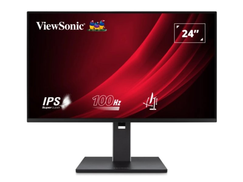 ViewSonic Moniteur ergonomique 24PO 1080p 100Hz avec HDMI, DisplayPort et concentrateur USB.
