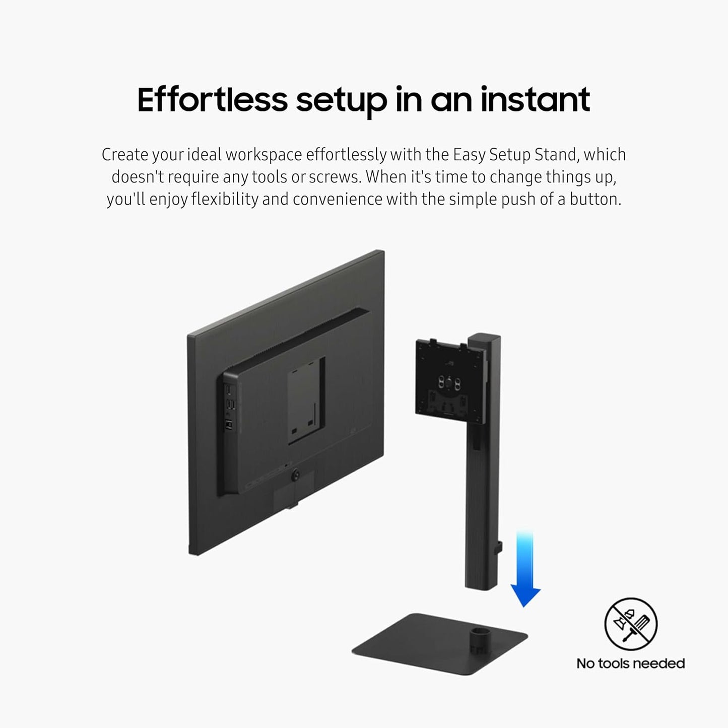 Samsung ViewFinity LS24D606UANXZA Moniteur professionnel QHD de 24 po avec taux de rafraîchissement de 100 Hz, HDR 10, design ergonomique, prise en charge USB-C, LAN et Daisy Chain