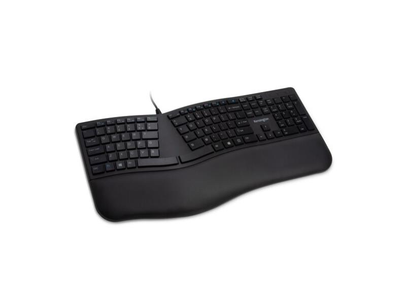 Clavier ergonomique filaire Kensington Pro Fit Ergo — noir