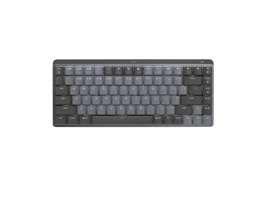 Logitech MX Mini Clavier Mécanique Lumineux Sans Fil Clic Interrupteurs Rétroéclairés Bluetooth USB-C MacOS Windows Linux iOS Android Métal Graphite