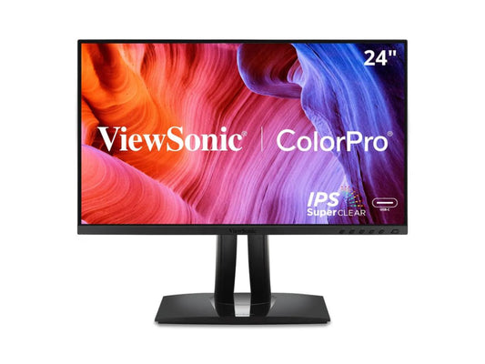 Moniteur IPS ColorPro 24 pouces 1080p avec USB-C, DisplayPort, HDMI, USB-A, ergonomique et validé Pantone.