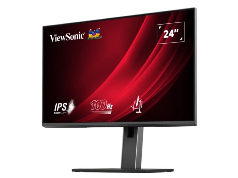 ViewSonic Moniteur ergonomique 24PO 1080p 100Hz avec HDMI, DisplayPort et concentrateur USB.