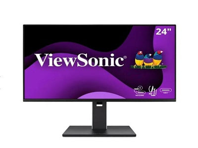 MONITEUR DE DOCKING ERGONOMIQUE VIEWSONIC 24 POUCES 1080P IPS, USB-C 100W, RJ45, CHAÎNAGE EN MARCHE
