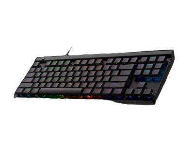 Logitech Gaming 515 TKL Clavier de jeu filaire à profil bas, RVB entièrement personnalisable, touches PBT à double tir, commutateurs tactiles/marron – Noir