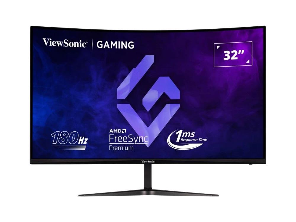 ViewSonic Moniteur de jeu incurvé OMNI 32 POUCES 165Hz QHD 1ms avec FreeSync Premium, résolution 2560x1440.